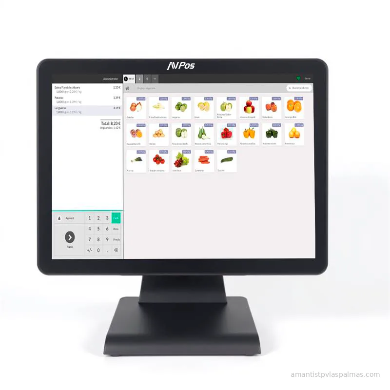 TPV AVPos K2000 Slim — terminal táctil de 15 pulgadas